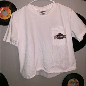 cropped harley davidson tee